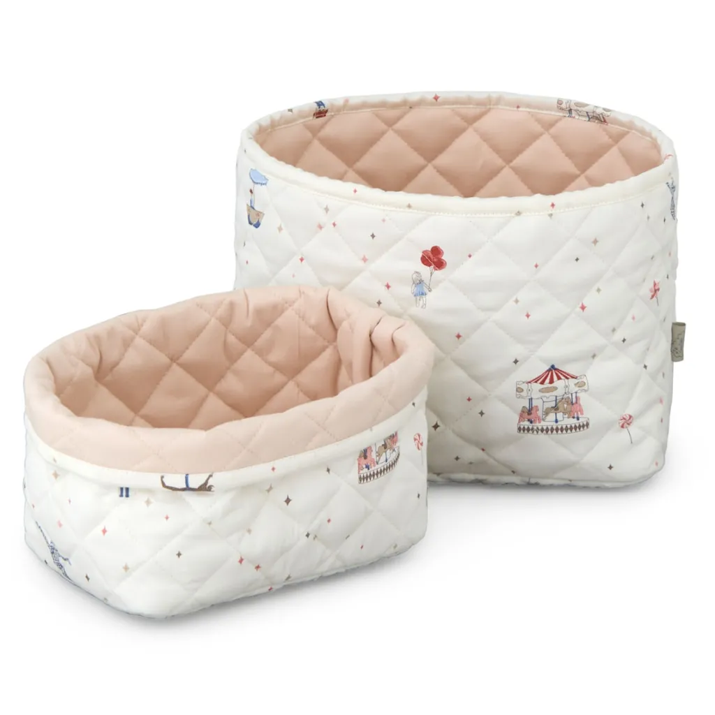 2-pack Quiltad Förvaringskorg Carousel>Cam Cam Sale