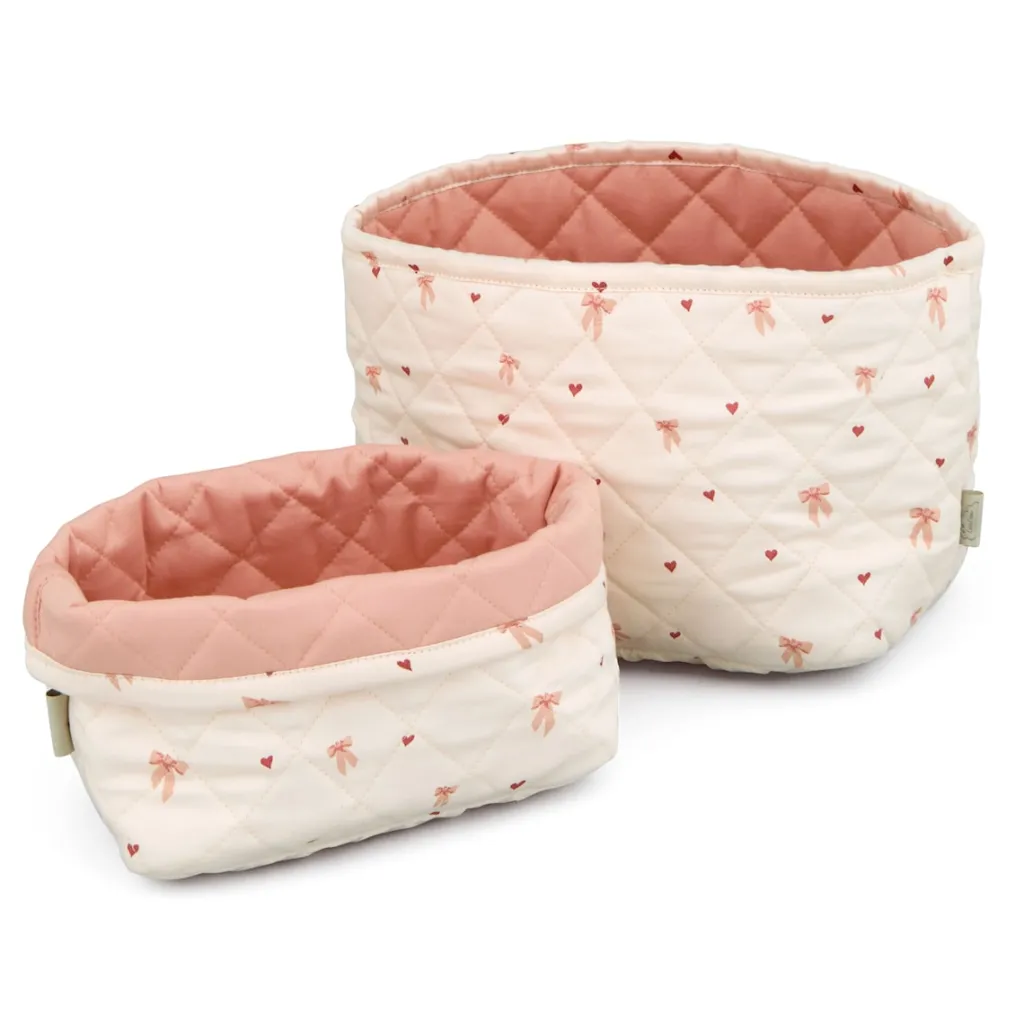 2-pack Quiltad Förvaringskorg Bows>Cam Cam New