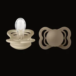 2-Pack SUPREME Symmetrisk Napp I Silikon Vanilla / Dark Oak>BIBS Clearance