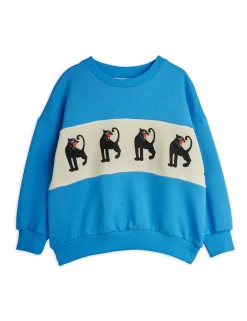 Panther Sweatshirt Blue>Mini Rodini New