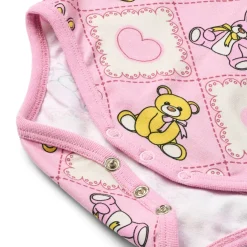 Paula Långärmad Baby Body Med Nallebjörnar Rosa Lace><noscript><img width=