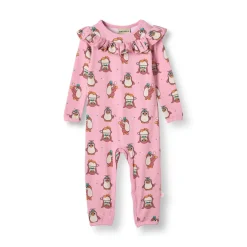 Paula Långärmad Babydräkt Med Cirkus Rosa Lace>Småfolk New