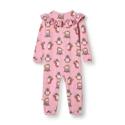 Paula Långärmad Babydräkt Med Cirkus Rosa Lace><noscript><img width=