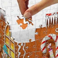 Pepparkakshus Nattutgåva 3D Pussel Multicolor><noscript><img width=
