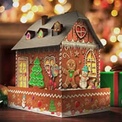 Pepparkakshus Nattutgåva 3D Pussel Multicolor><noscript><img width=