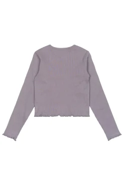 Perrin Långärmad Ribbad Topp Gray Ridge>The New Discount
