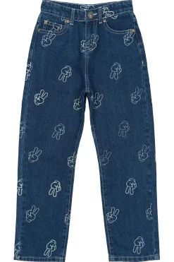 Pewter Jeans Medium Blue Denim>The New