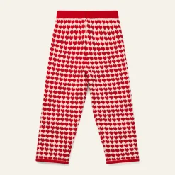 Piano Vela Stickade Byxor Red Mini Heart>Wynken Online