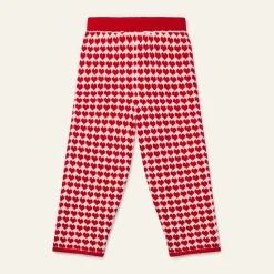 Piano Vela Stickade Byxor Red Mini Heart>Wynken Online