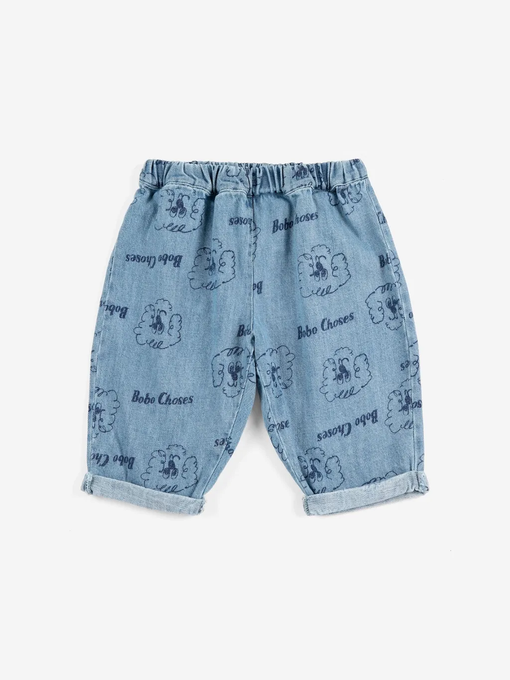 Pickles The Dog All Over Denimbyxor Prussian Blue>Bobo Choses Sale