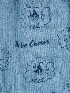 Pickles The Dog All Over Denimbyxor Prussian Blue>Bobo Choses Sale