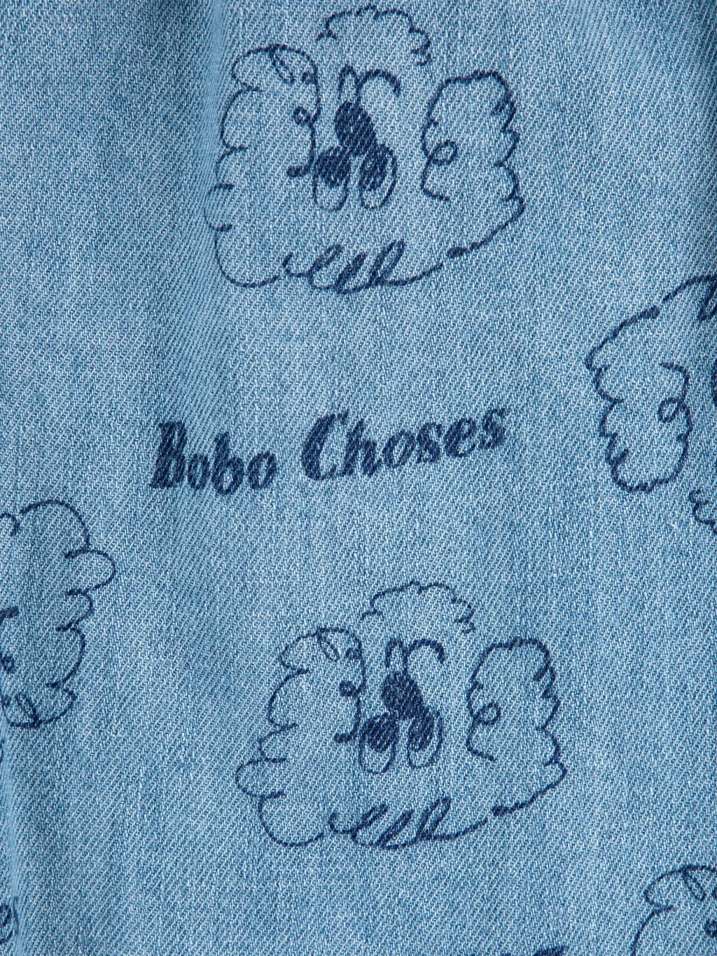Pickles The Dog All Over Denimbyxor Prussian Blue>Bobo Choses Sale