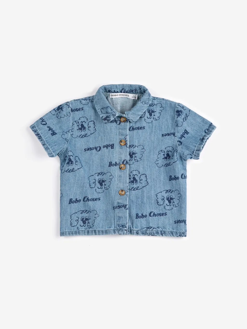 Pickles The Dog All Over Denimskjorta Light Blue>Bobo Choses
