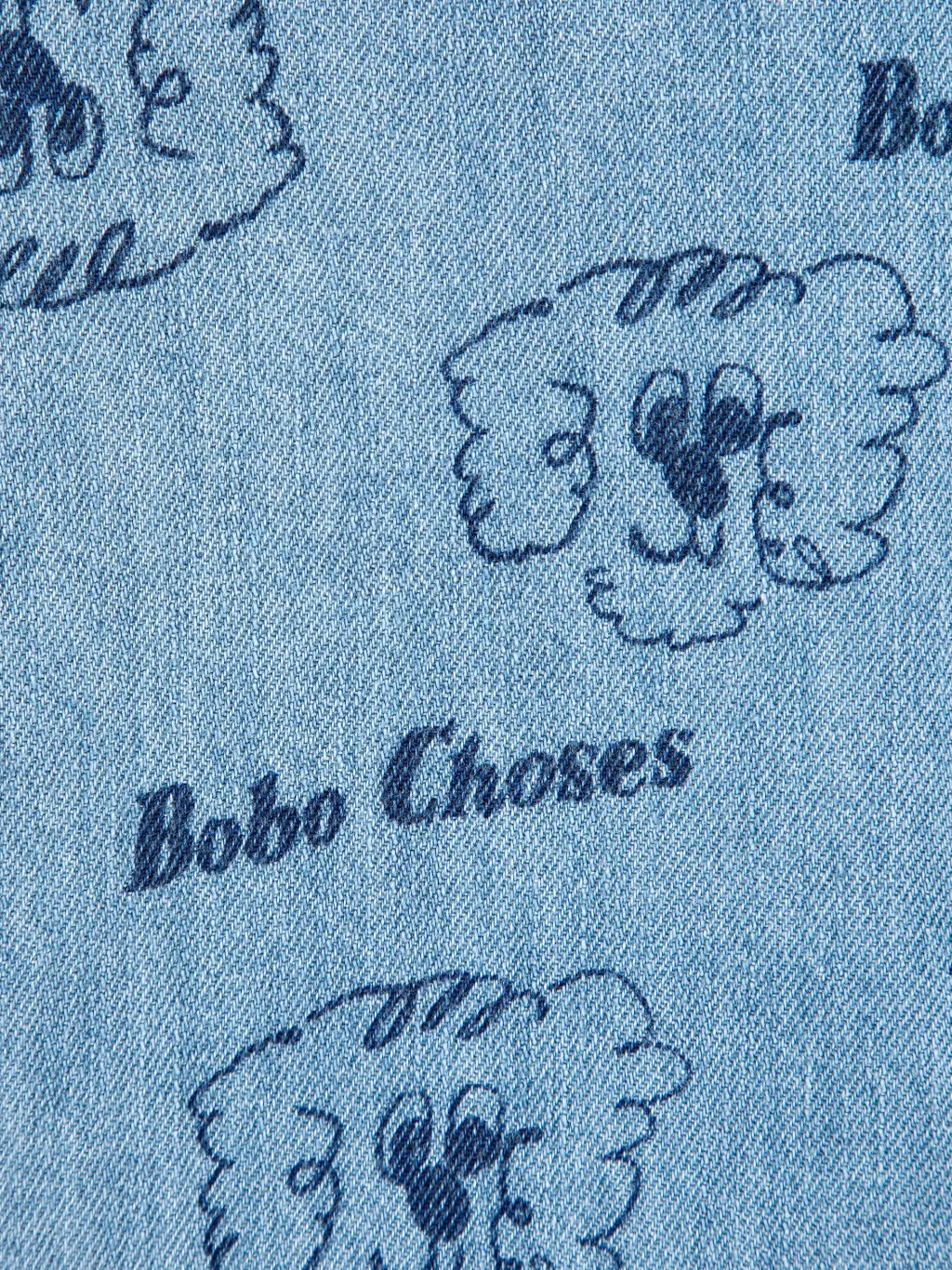 Pickles The Dog All Over Denimskjorta Light Blue>Bobo Choses