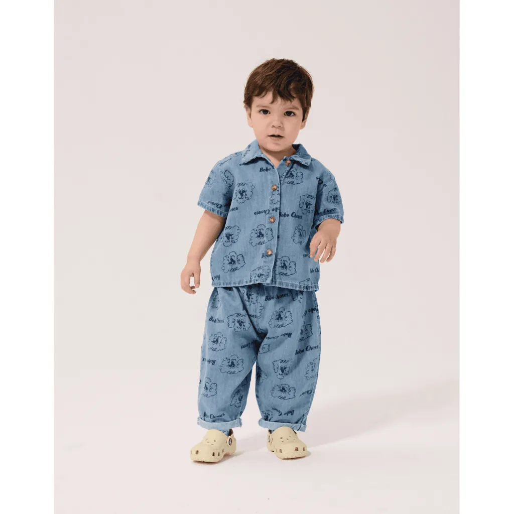 Pickles The Dog All Over Denimskjorta Light Blue>Bobo Choses