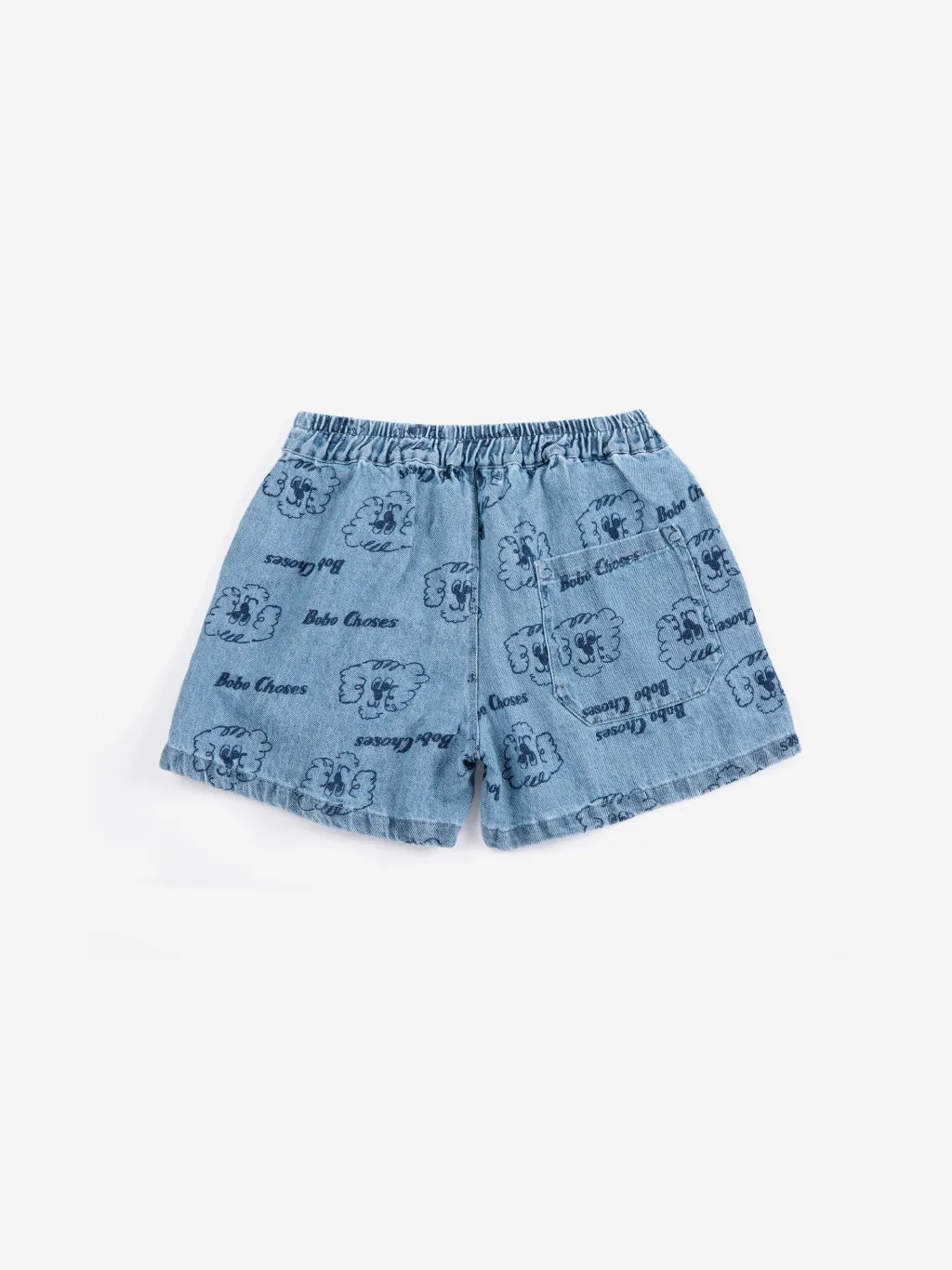 Pickles The Dog All Over Denim Shorts Prussian Blue>Bobo Choses Best