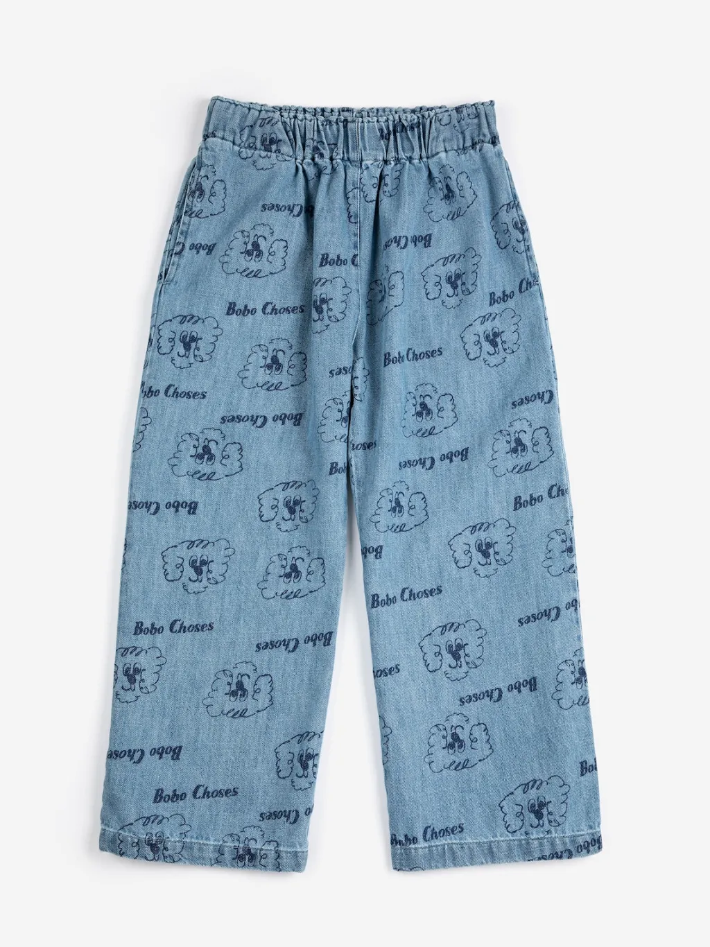Pickles The Dog All Over Denimbyxor Prussian Blue>Bobo Choses Clearance