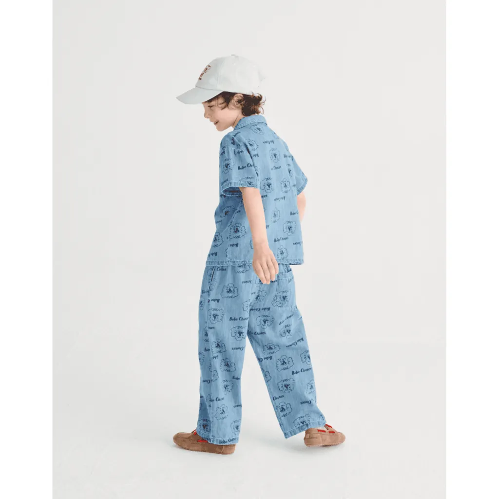 Pickles The Dog All Over Denimbyxor Prussian Blue>Bobo Choses Clearance