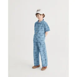 Pickles The Dog All Over Denimbyxor Prussian Blue><noscript><img width=