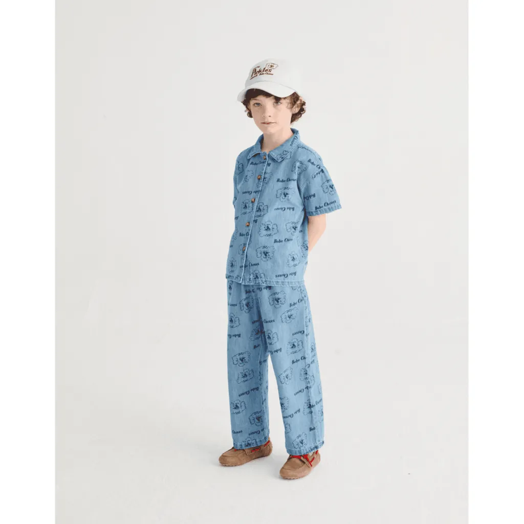 Pickles The Dog All Over Denimbyxor Prussian Blue>Bobo Choses Clearance