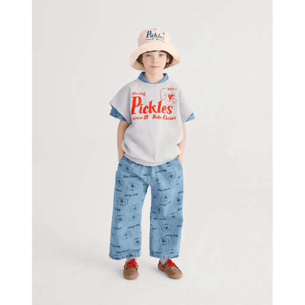 Pickles The Dog All Over Denimbyxor Prussian Blue>Bobo Choses Clearance