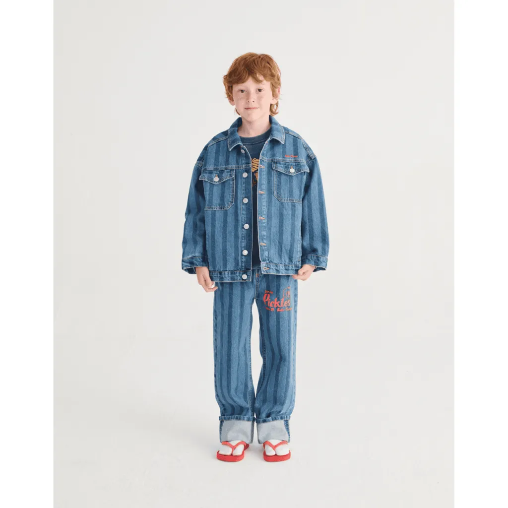 Pickles The Dog Denimbyxor Navy Blue>Bobo Choses Outlet