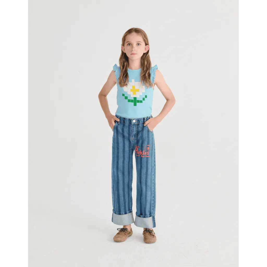 Pickles The Dog Denimbyxor Navy Blue>Bobo Choses Outlet