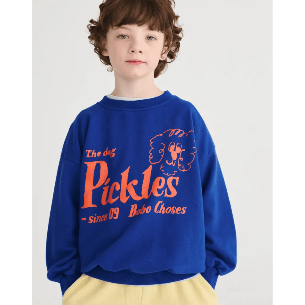 Pickles The Dog Sweatshirt Midnight Blue>Bobo Choses New