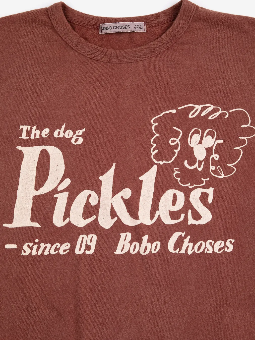 Pickles The Dog T-shirt Brown>Bobo Choses Sale