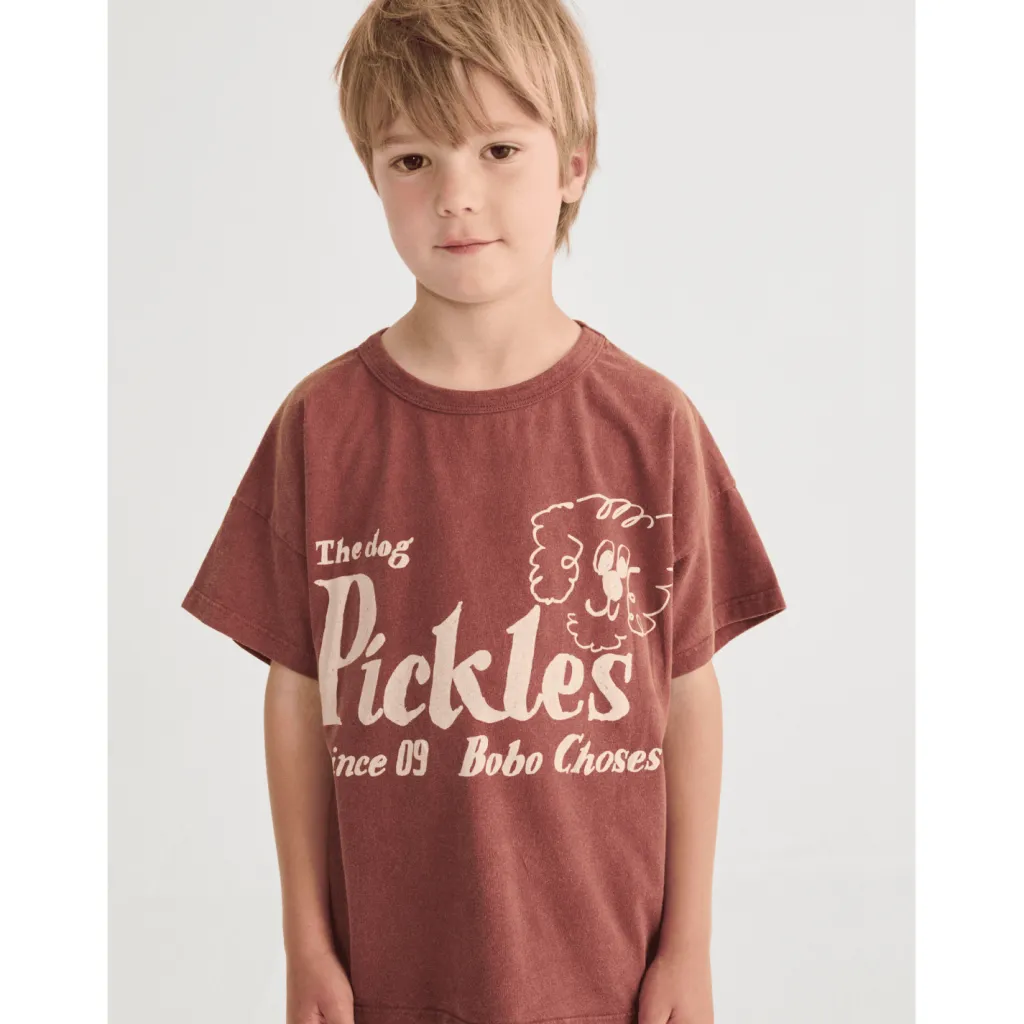 Pickles The Dog T-shirt Brown>Bobo Choses Sale
