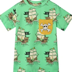 Pirate Ships T-shirt Minty Green Tea>Småfolk New