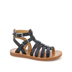 Plagette Gladiator Sandaler Svarta>Pom Dapi Clearance