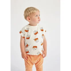 Play The Drum Mönstrad Baby T-shirt Naturvit><noscript><img width=