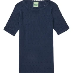 Pointelle Top Dark Navy>FUB Hot