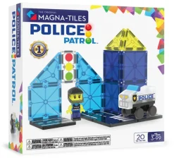 Police Patrol Byggklossar 20 St Multi>Magna-Tiles