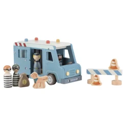 Polisbil Med Träfigurer Blue>Little Dutch Discount