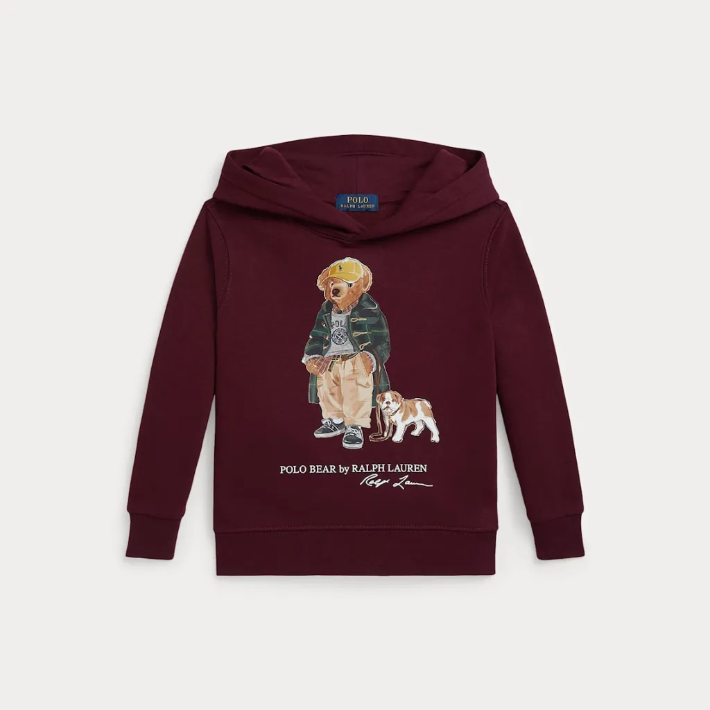 Polo Bear Huvtröja Bear Classic Wine>Ralph Lauren