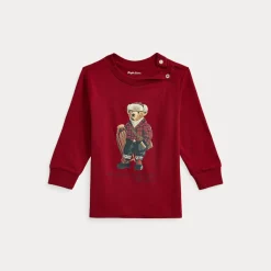 Polo Bear Långärmad Tröja Bear Holiday Red>Ralph Lauren New