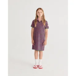 Poloklänning I Frotté Purple><noscript><img width=