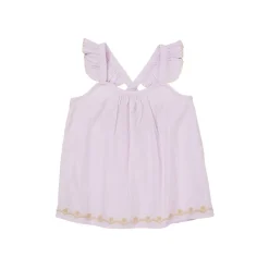 Poplin Frill Top Lavender>Copenhagen Colors Clearance