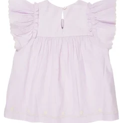 Poplinblus Med Volangärmar Lavender>Copenhagen Colors Online