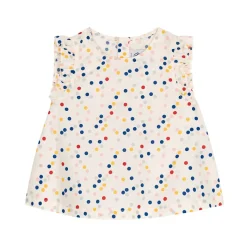 Prickig Blus Gräddvit>Petit Bateau Hot