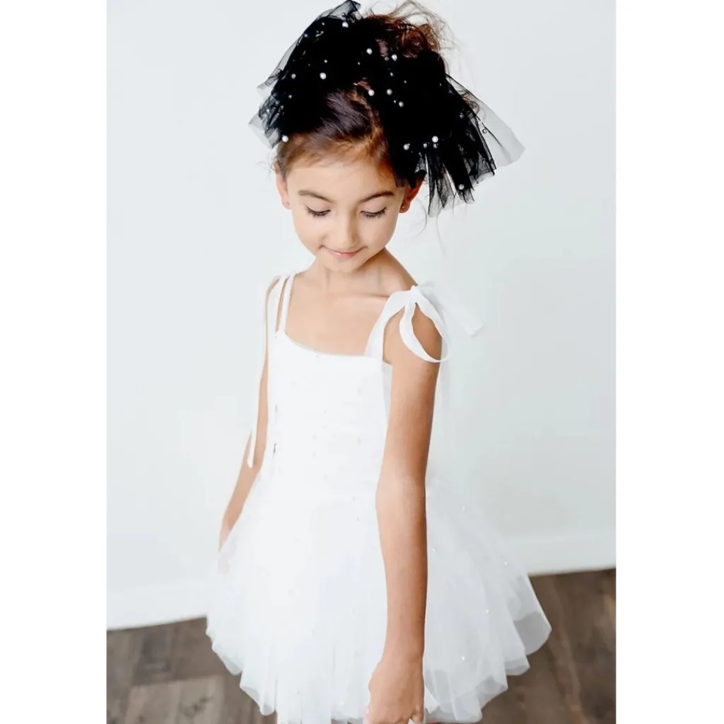 Pärl Tulle Ballerina Klänning White>DOLLY by Le Petit Tom Sale