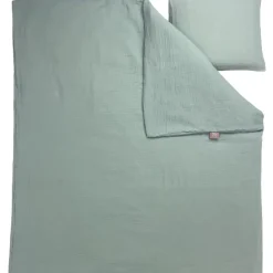 Påslakanset Spjälsäng Muslin Frosty Green><noscript><img width=