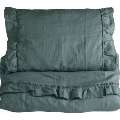 Påslakanset Vagn/Vagga Mood Volang Petrol Green>NG Baby Discount