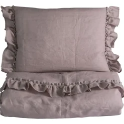 Påslakanset Vagn/Vagga Mood Volang Dusty Pink>NG Baby Sale