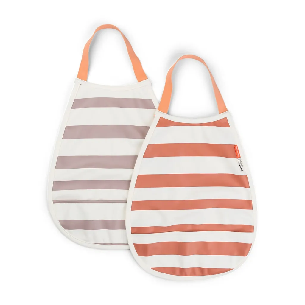 Pull-Over Bib 2-pack Papaya/powder>Done by Deer Sale