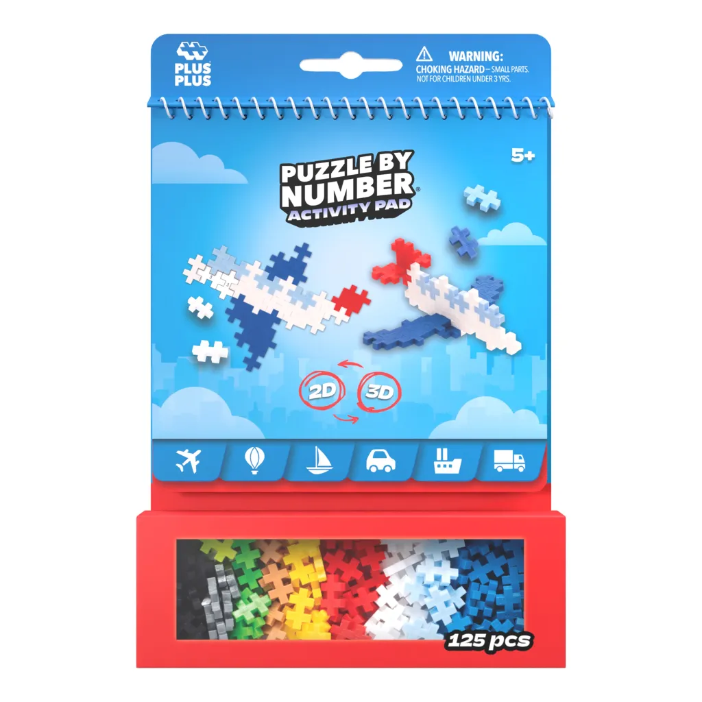 Puzzle By Number Activity Pad Transportation>Plus-Plus Sale