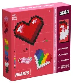Puzzle By Number Hearts Byggset>Plus-Plus