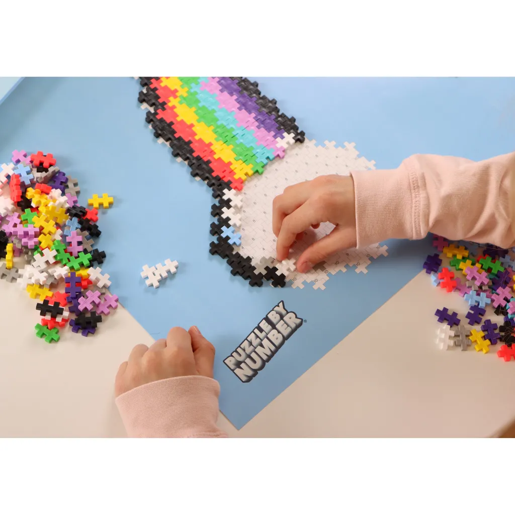 Puzzle By Number Rainbow & Unicorn Byggset>Plus-Plus Online